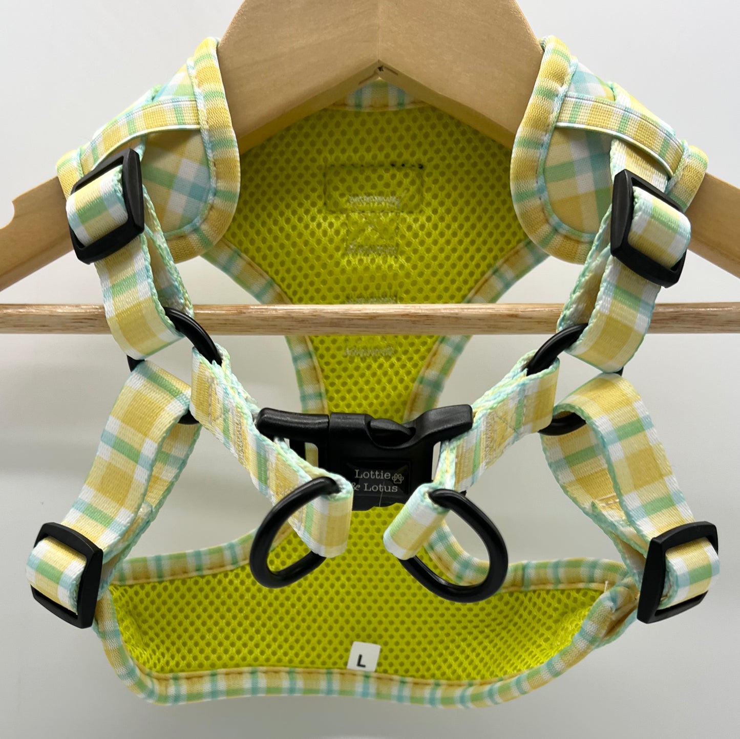 Yellow Gingham Step in Harness