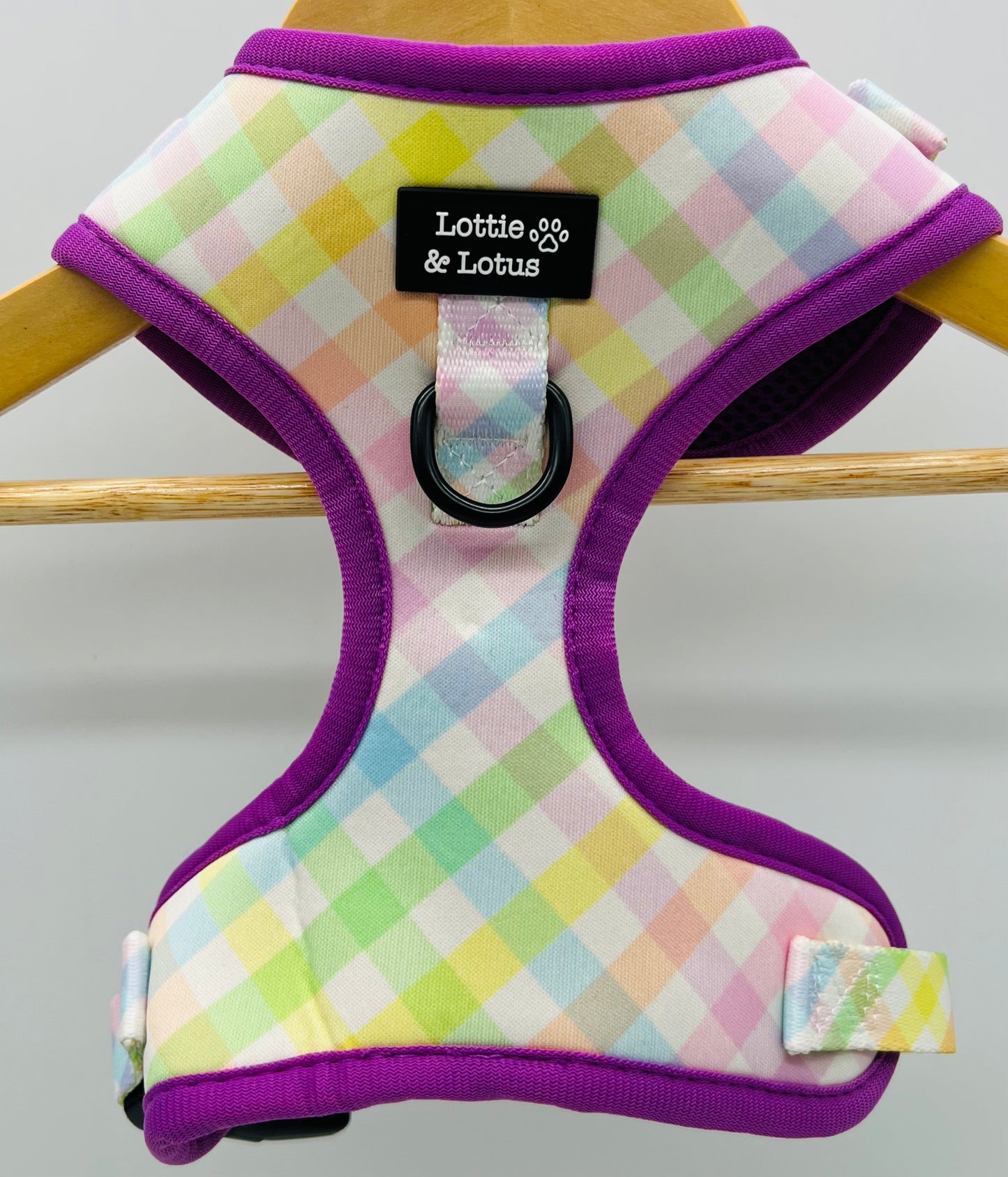 Rainbow Gingham Over Head Harness