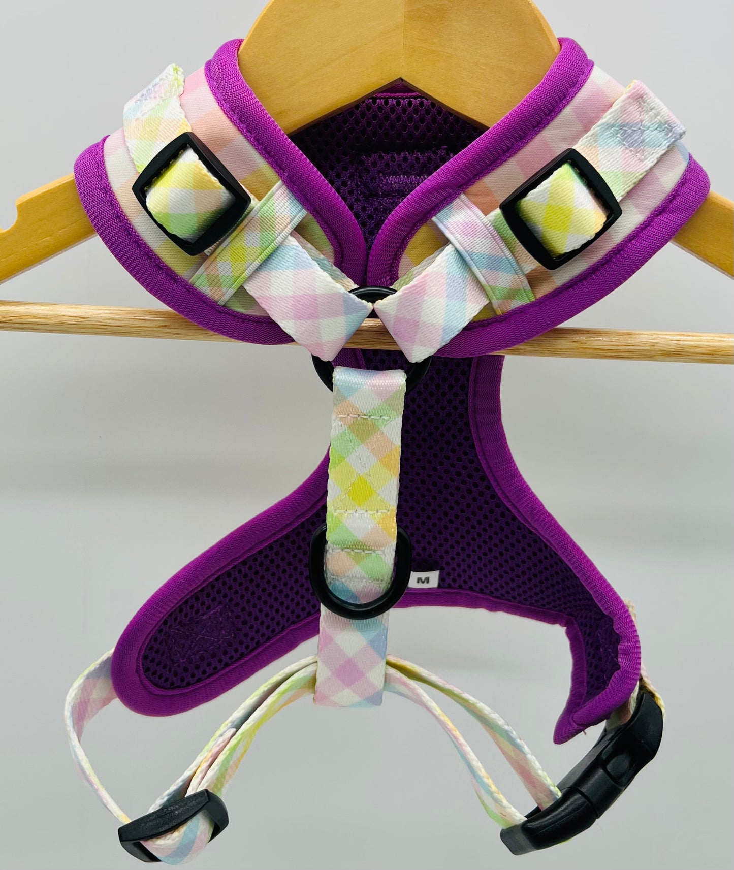 Rainbow Gingham Over Head Harness