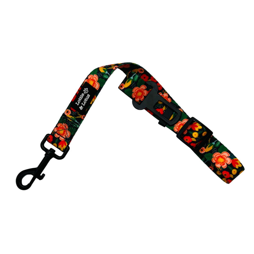 Black Floral Seatbelt Attachment