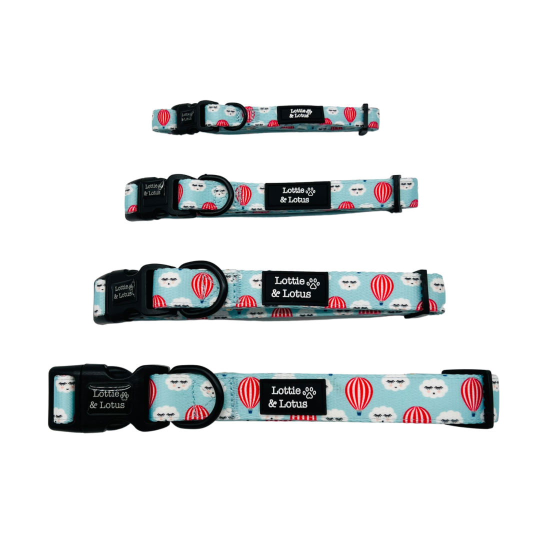 Clouds and Balloons Dog Collar